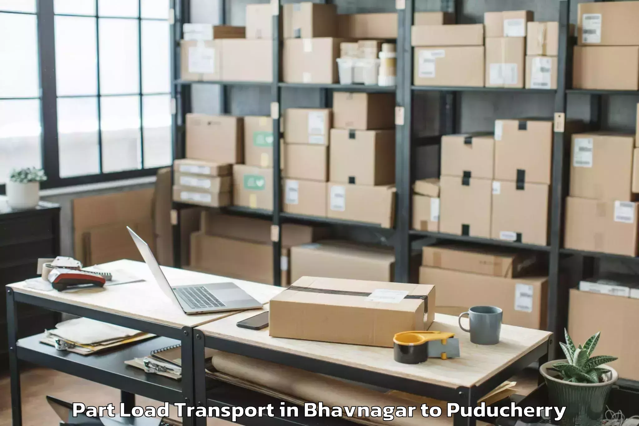 Professional Bhavnagar to Pondicherry Part Load Transport